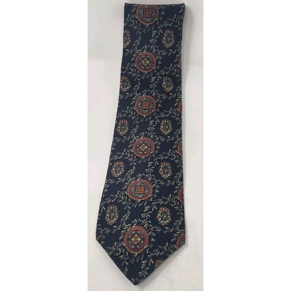 Mens Tie Exclusively For Metropolitan Museum Of Art 58" Blue with Medallions MMA